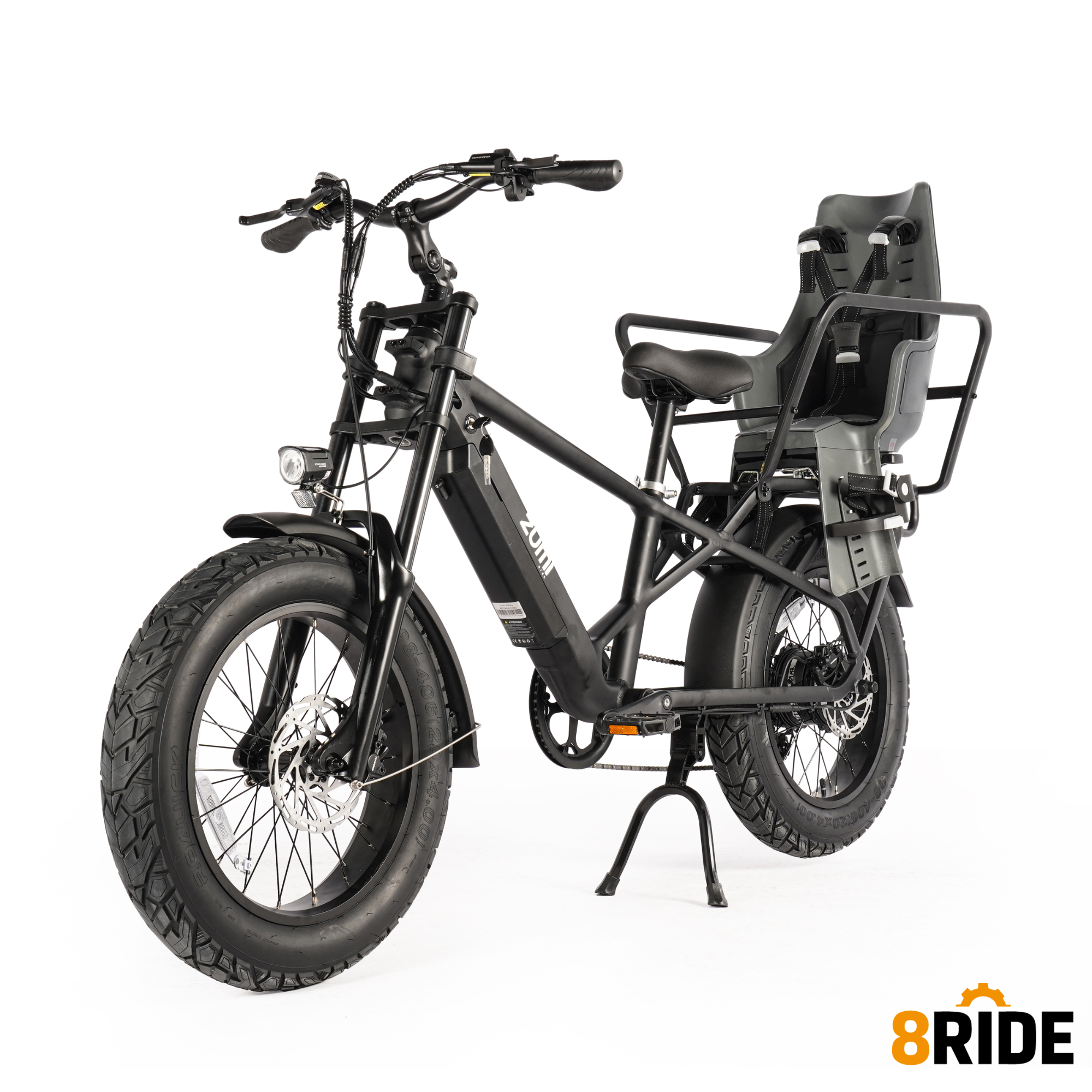 Family Cargo E-bike – 20x4.0 Fat Tires | Elektrische Bakfiets Look