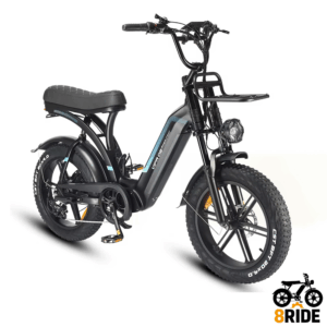 OUXI Q8 E-Fatbike (250 W) – 20 × 4 Fat Tire, 48 V 20 Ah batterij, front rack