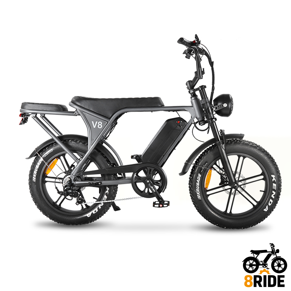 OUXI V8/V20 E-Fatbike – 20″ Fat Tires, 250 W, 60 km Bereik | Stads- & Offroad