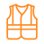 Veiligheidsvest icoon in oranje